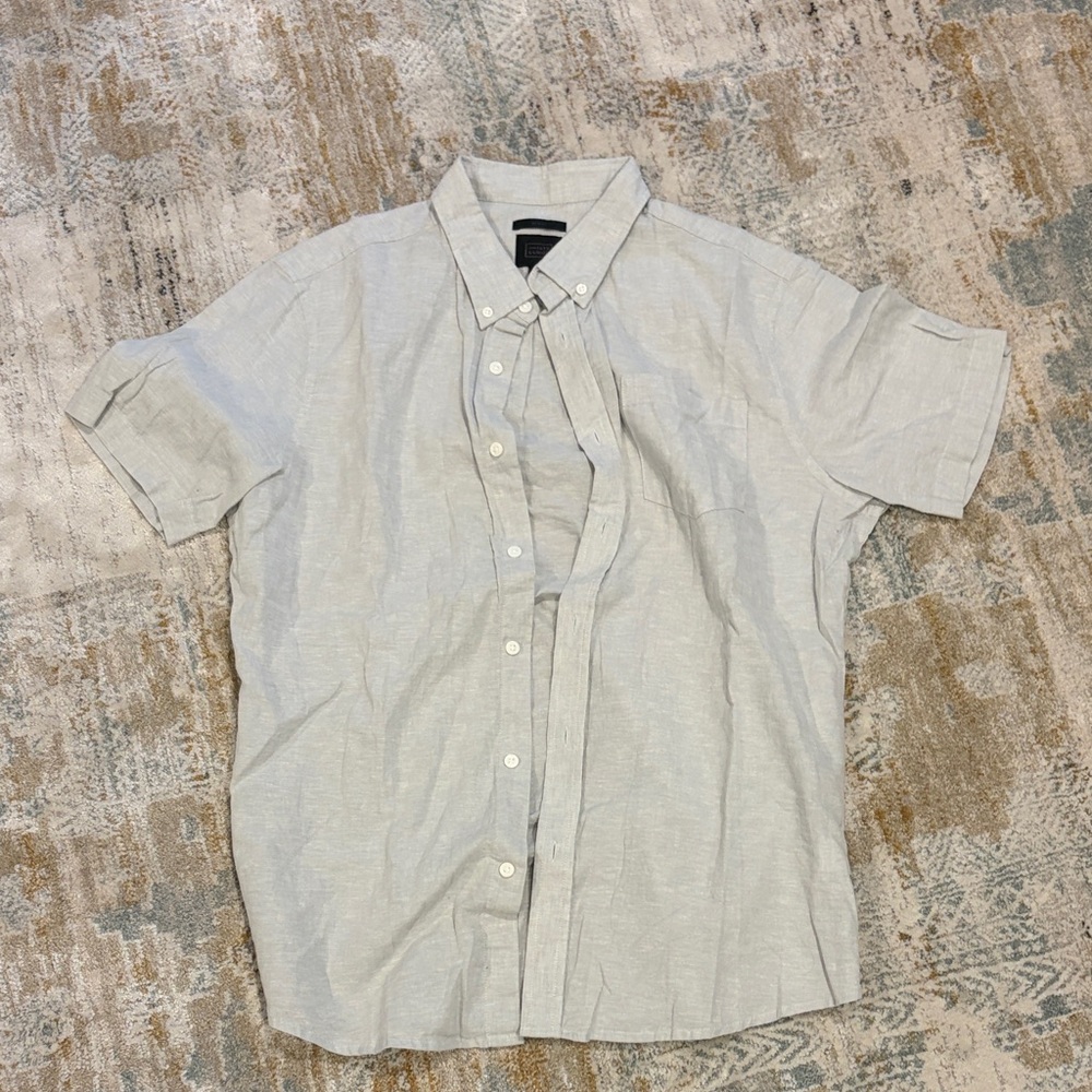 14th & Union Light Gray Casual Button Down Shirt